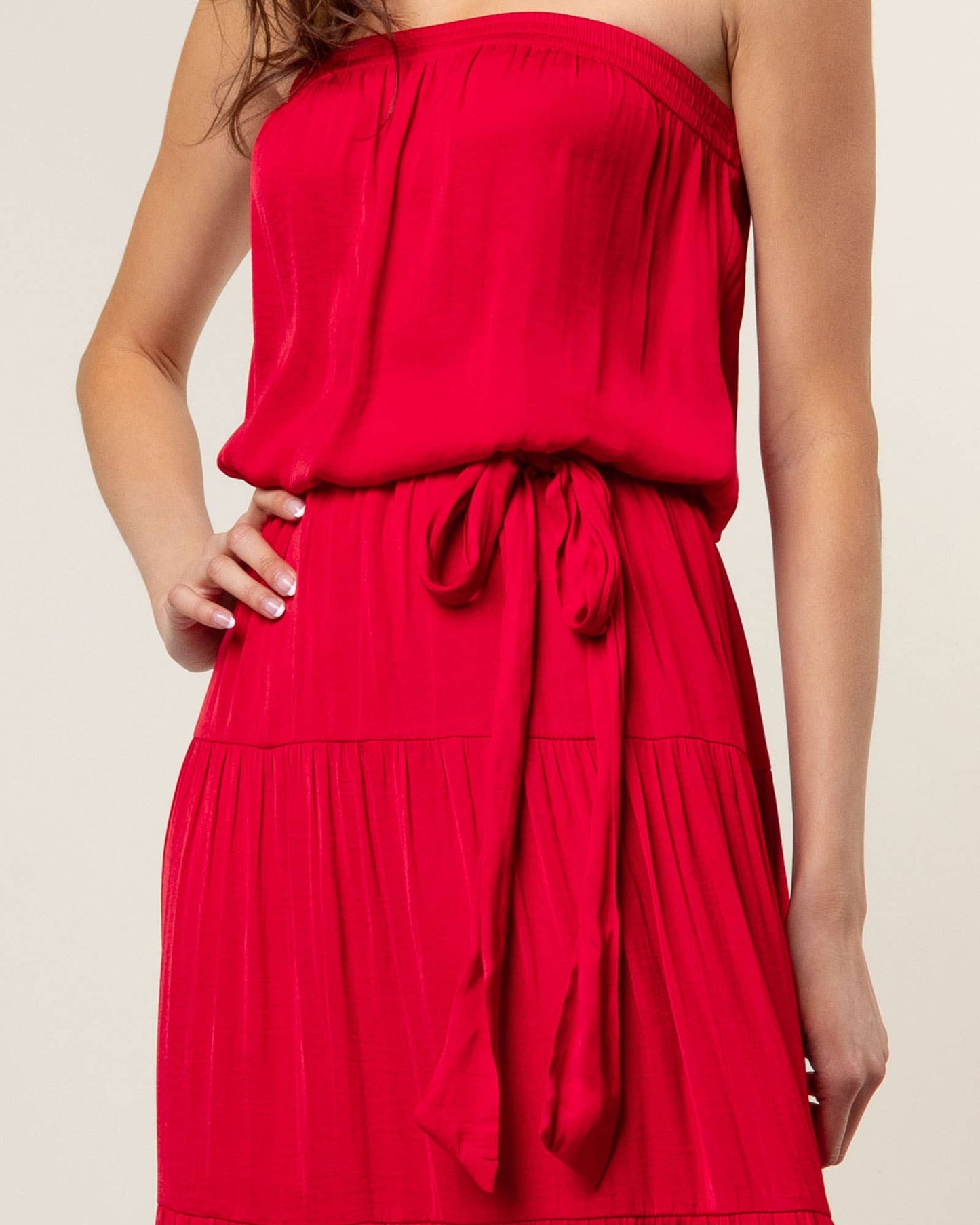 Stacia Maxi Tiered Tube Dress