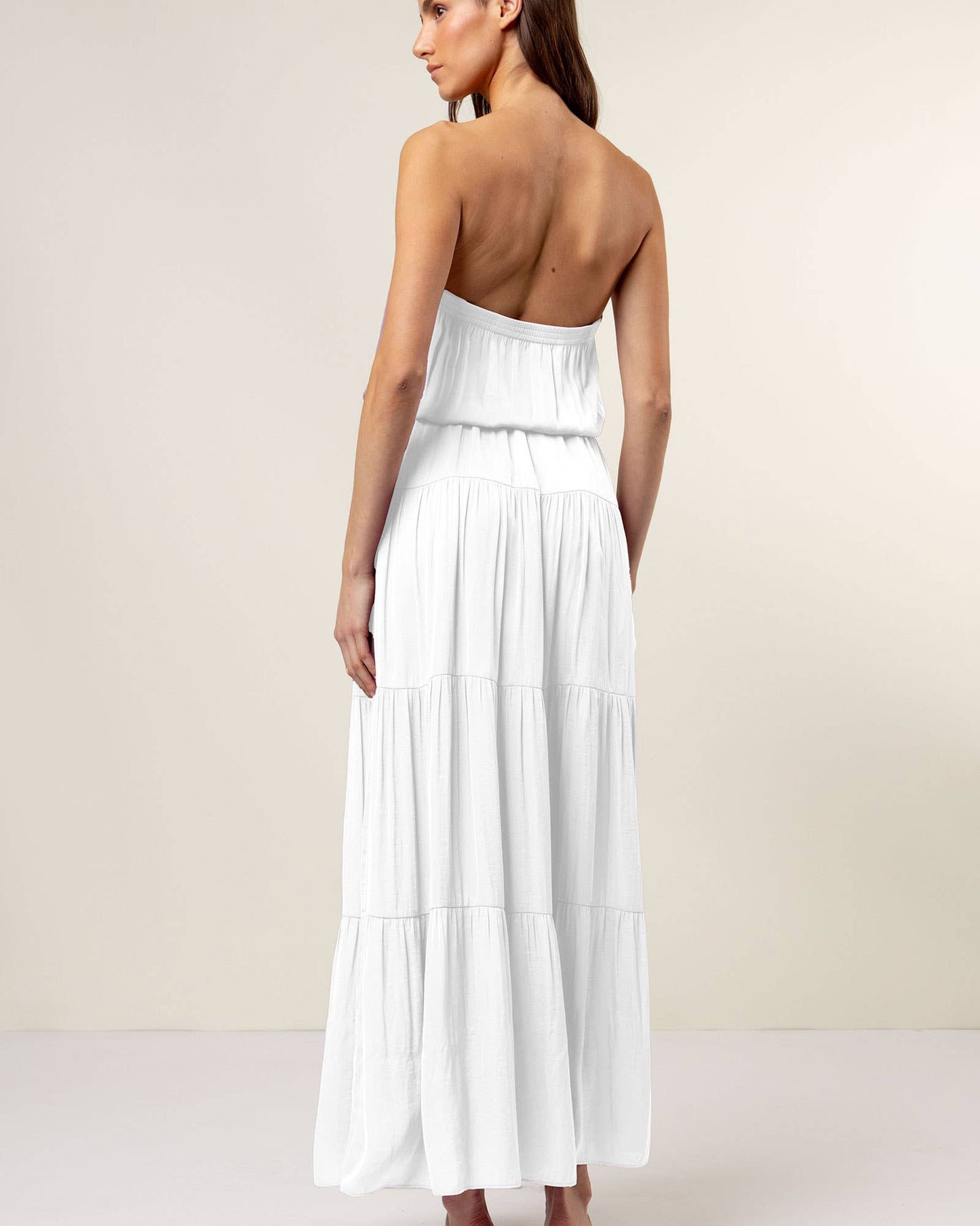 Stacia Maxi Tiered Tube Dress
