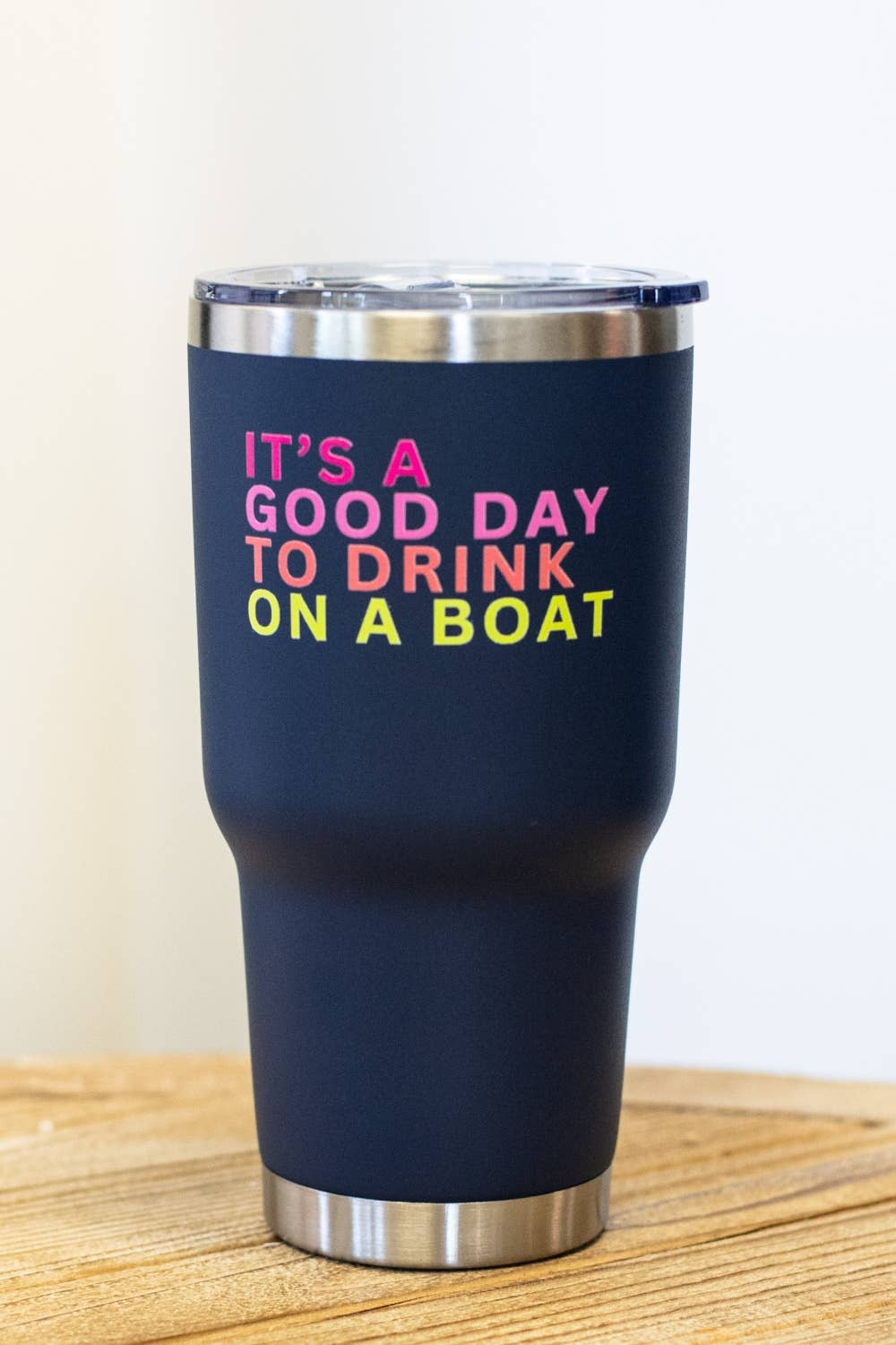 30oz Navy Drink On A Boat Tumbler