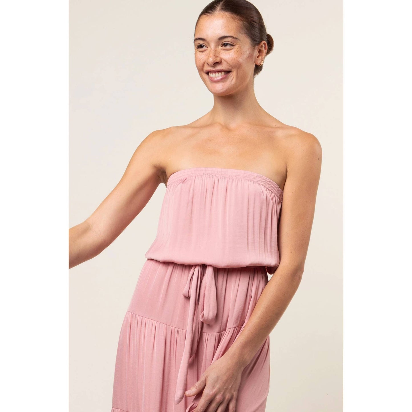Stacia Maxi Tiered Tube Dress