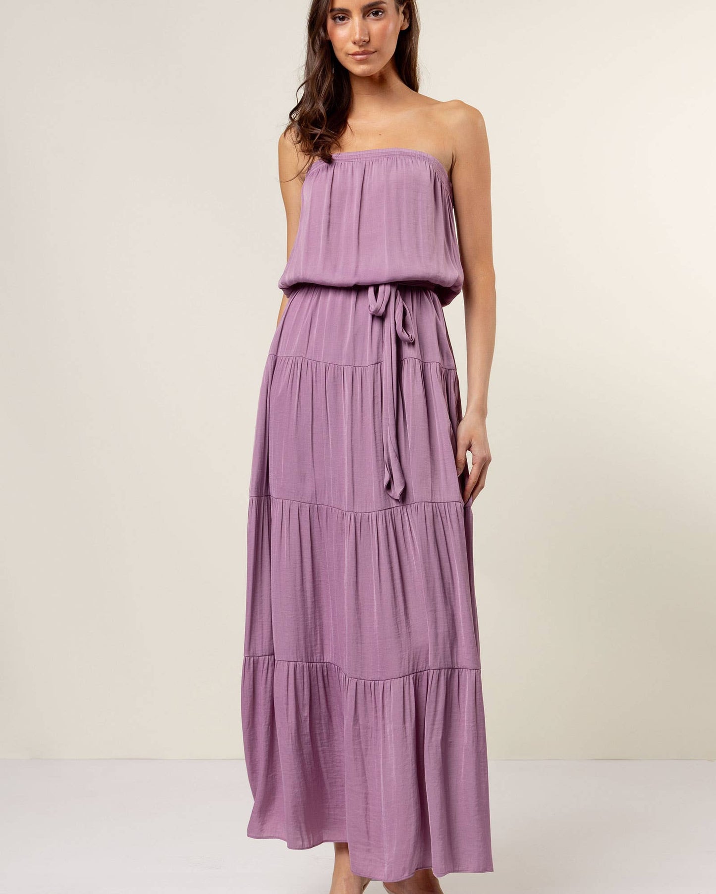 Stacia Maxi Tiered Tube Dress