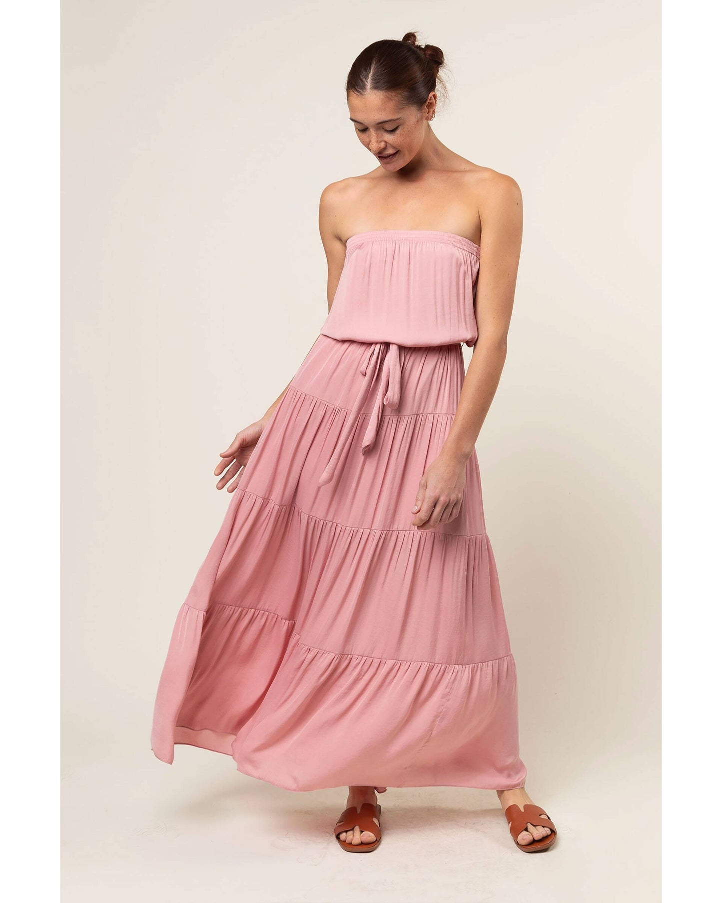 Stacia Maxi Tiered Tube Dress