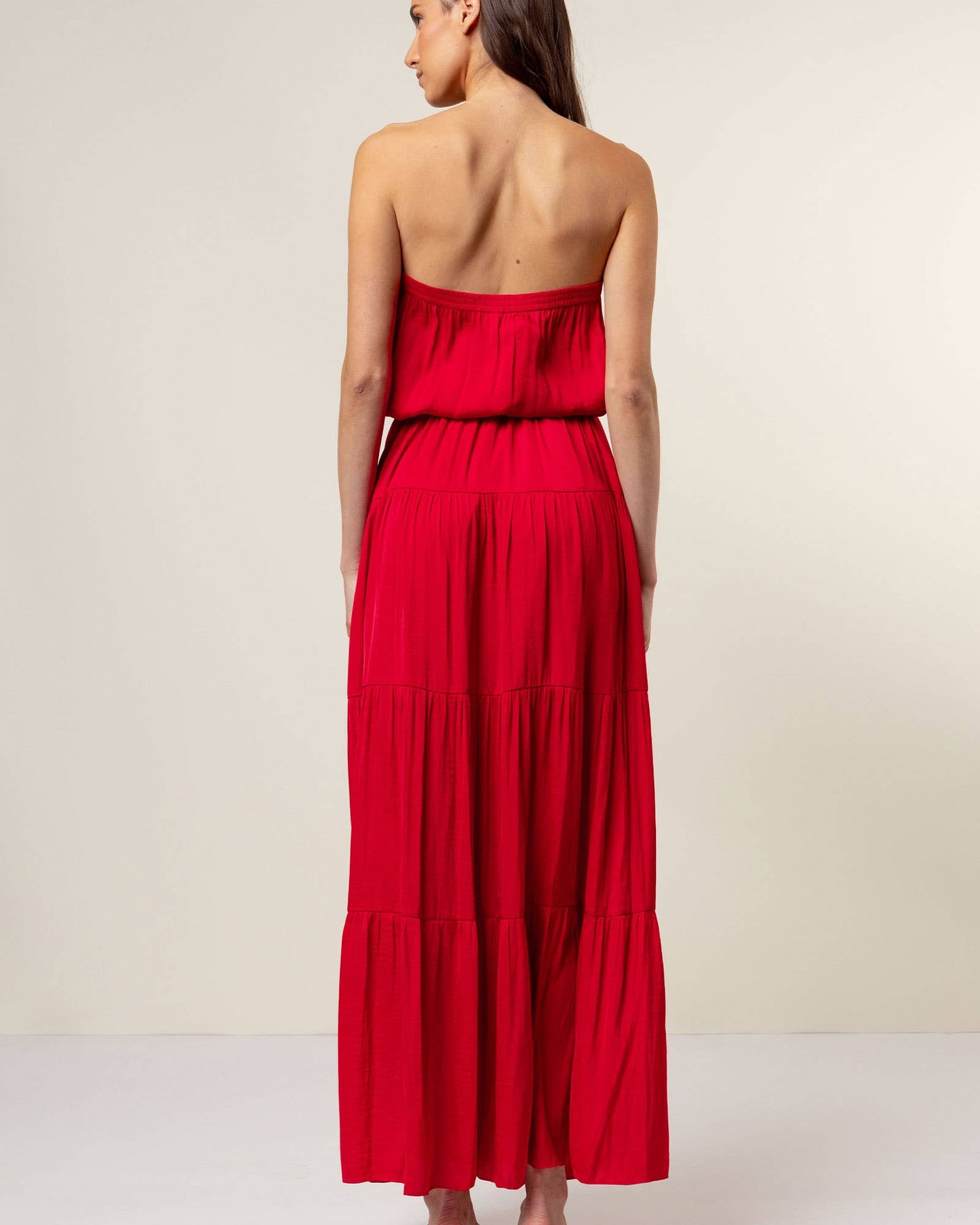 Stacia Maxi Tiered Tube Dress