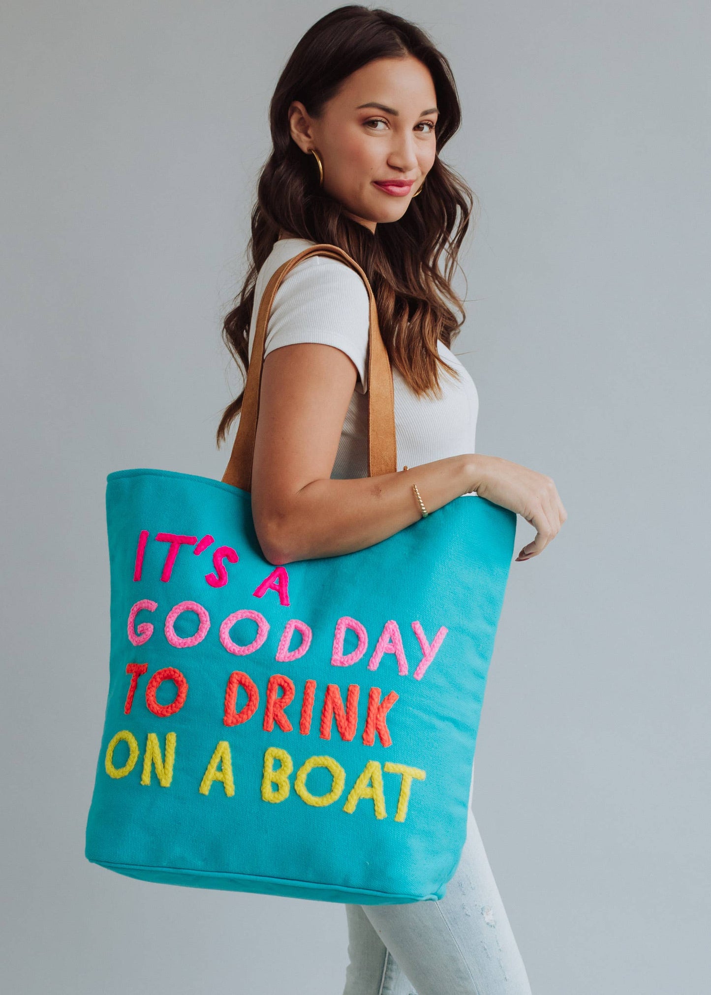 Blue Drink On A Boat Tote