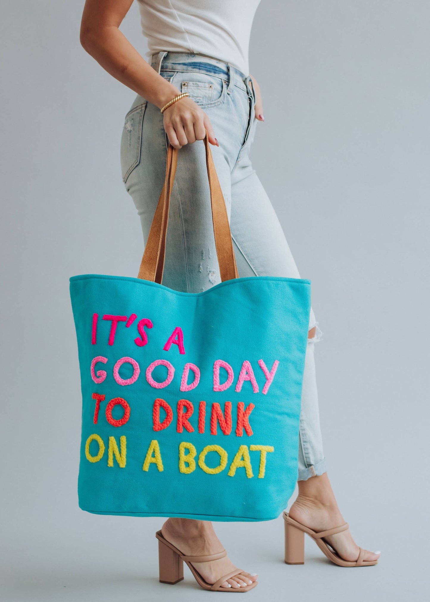Blue Drink On A Boat Tote