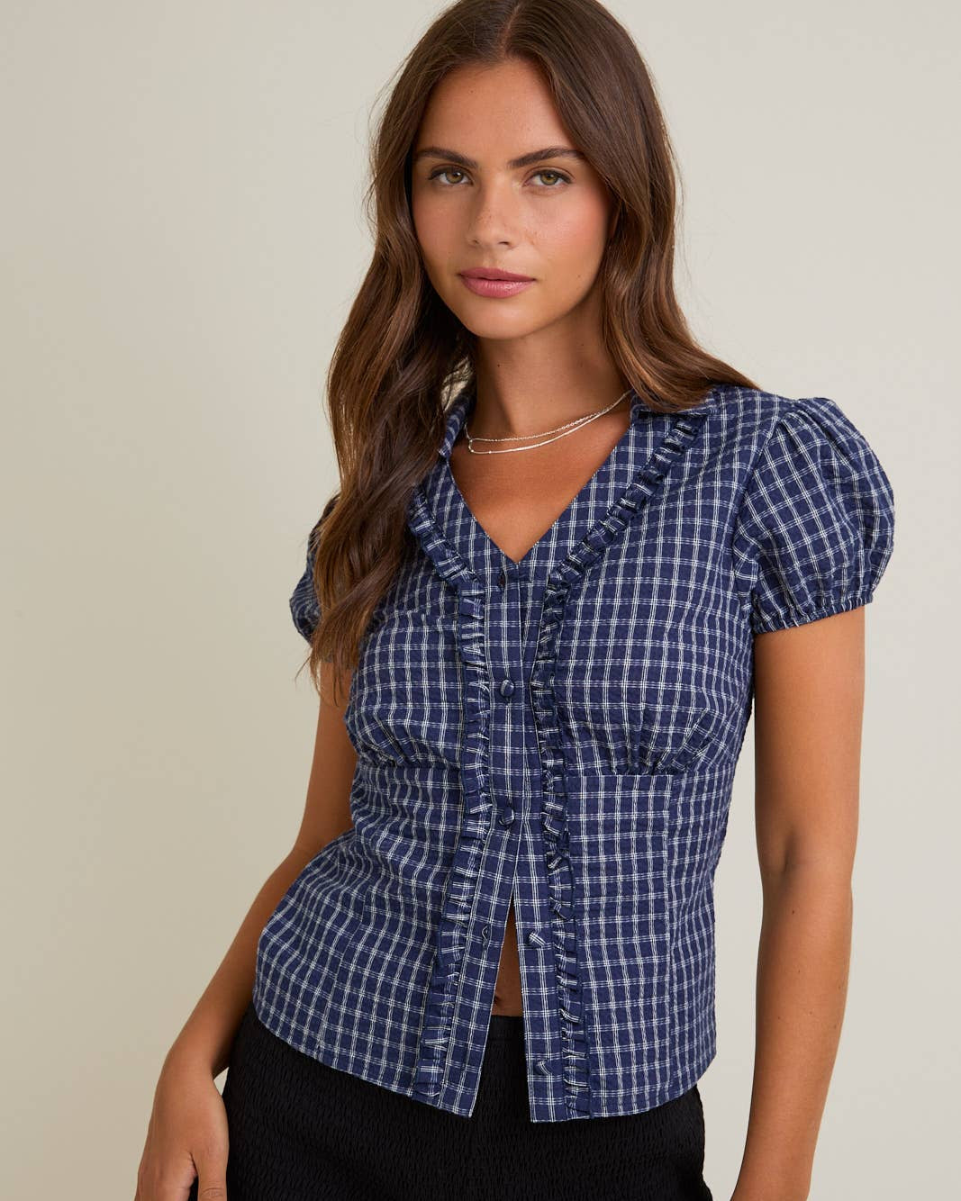 Dolly Plaid Top