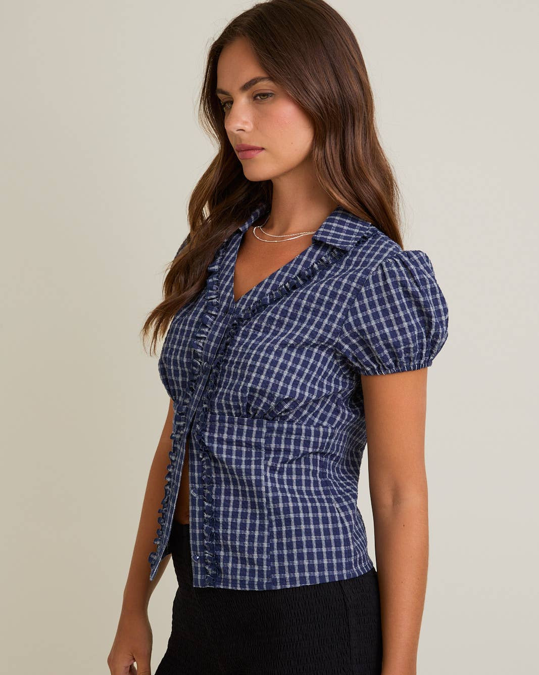 Dolly Plaid Top