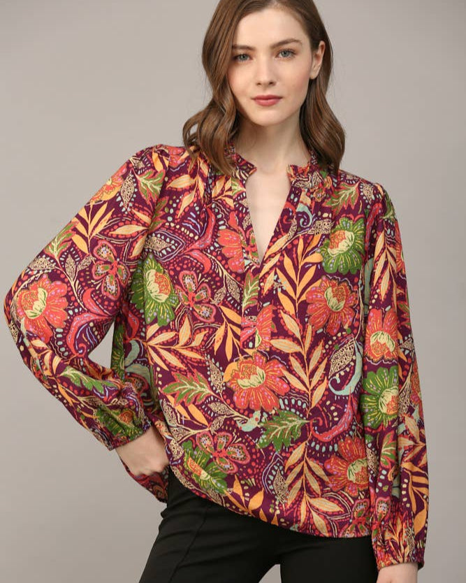 Lola Split Neck Blouse