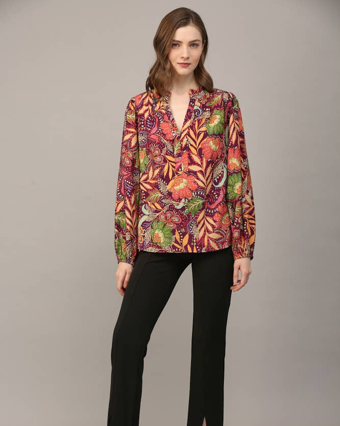 Lola Split Neck Blouse