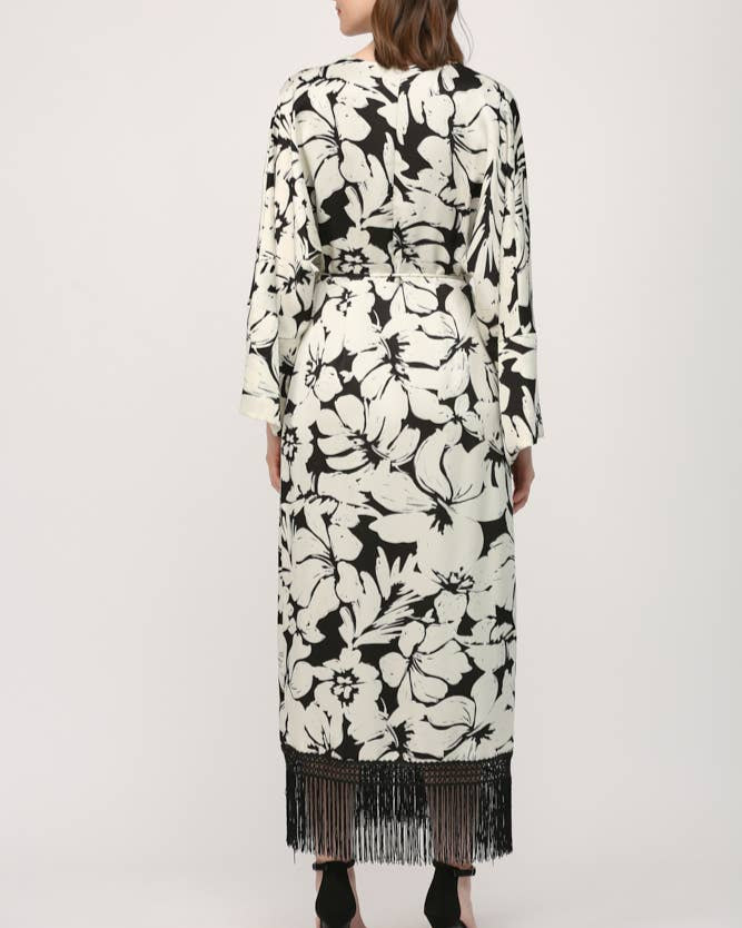 Sonya Wrap Fringed Dress