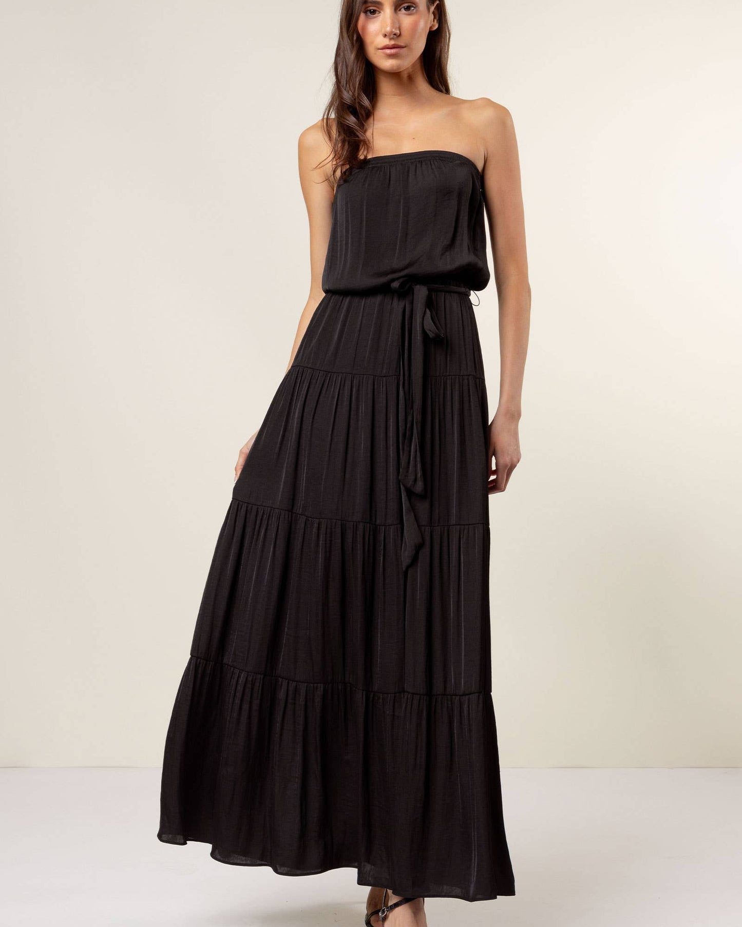 Stacia Maxi Tiered Tube Dress