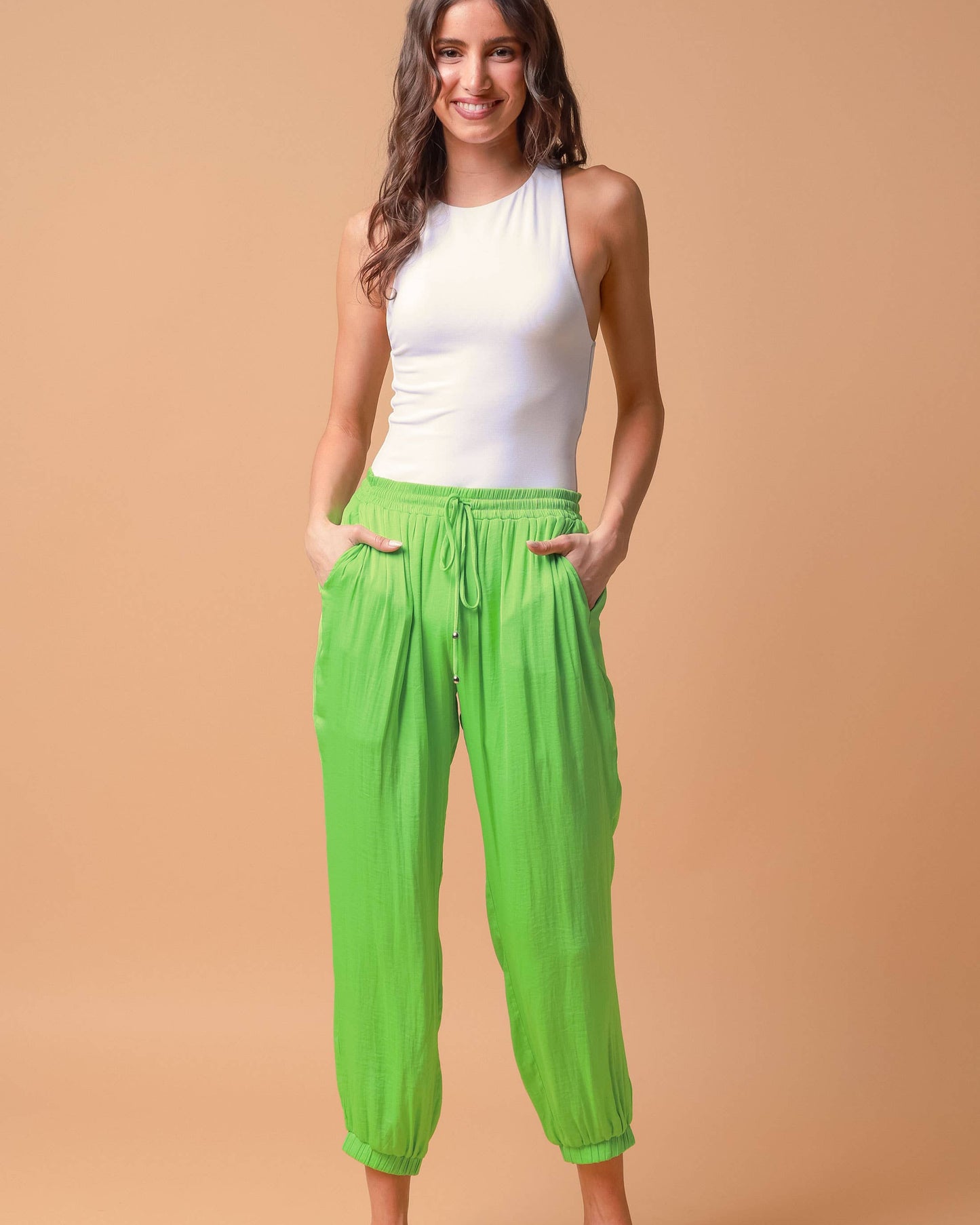 Sofia Satin Joggers