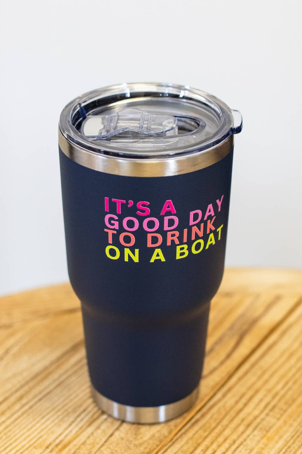 30oz Navy Drink On A Boat Tumbler