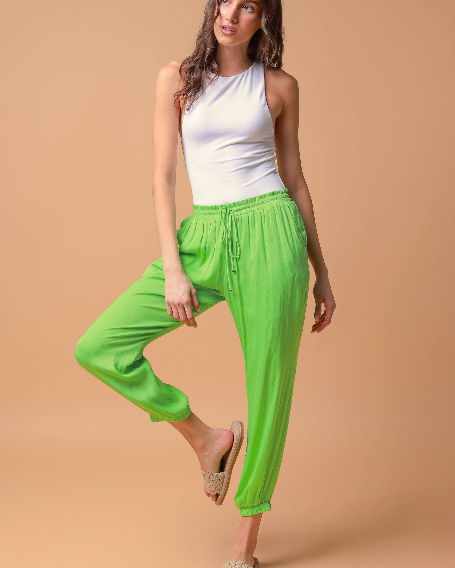 Sofia Satin Joggers