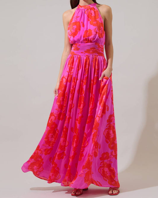 Lailah Floral Landy Halter Maxi Dress