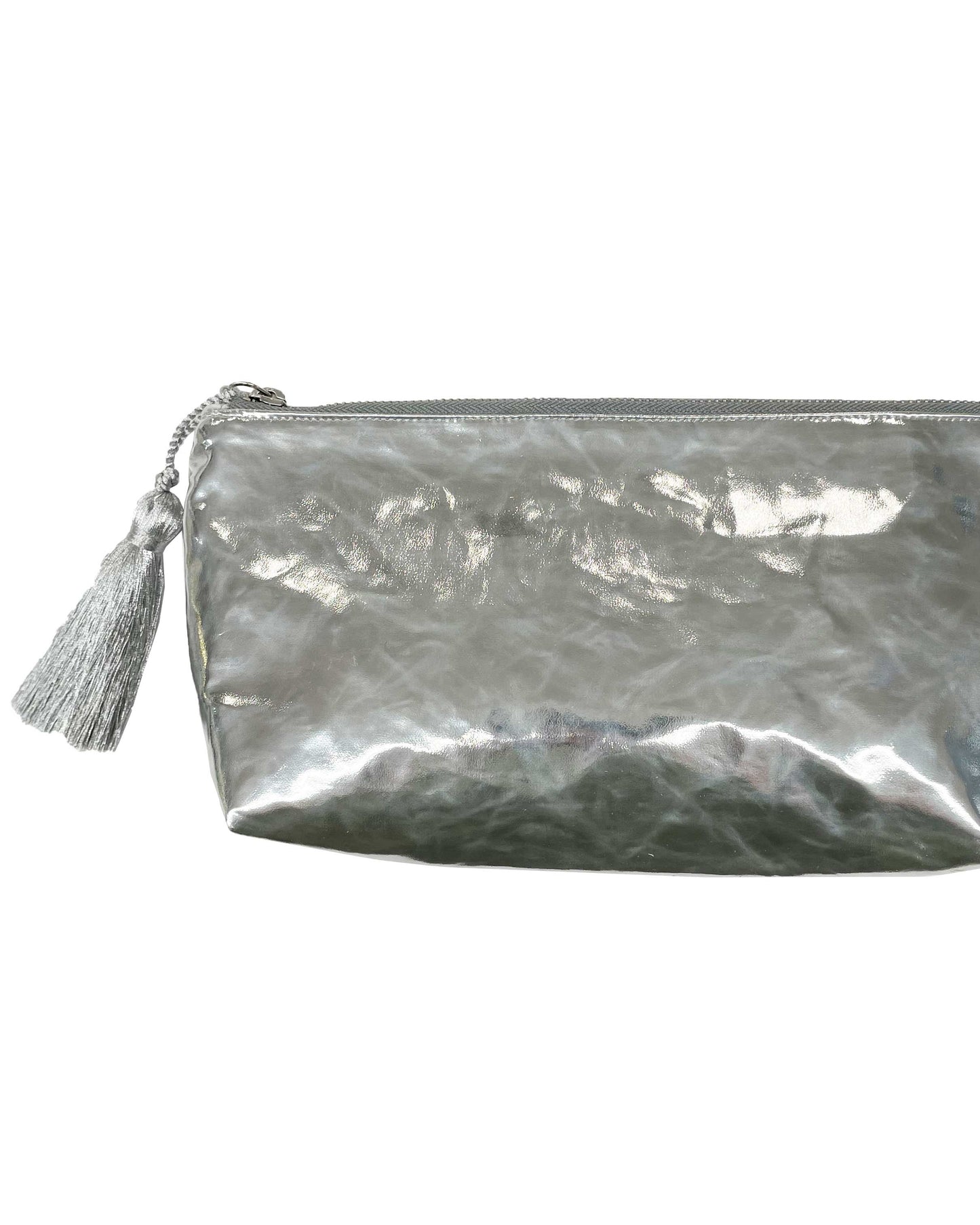 Silver Metallic Clutch