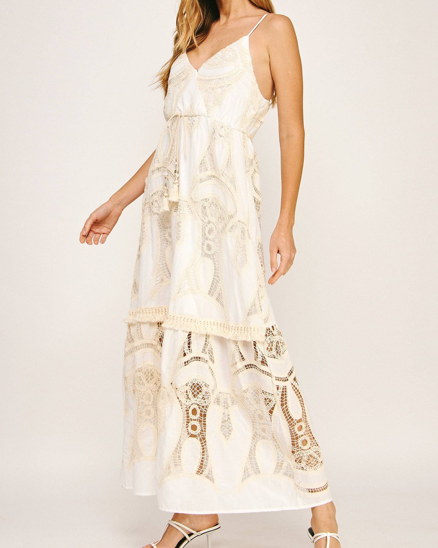 Crochet Lace Maxi Dress