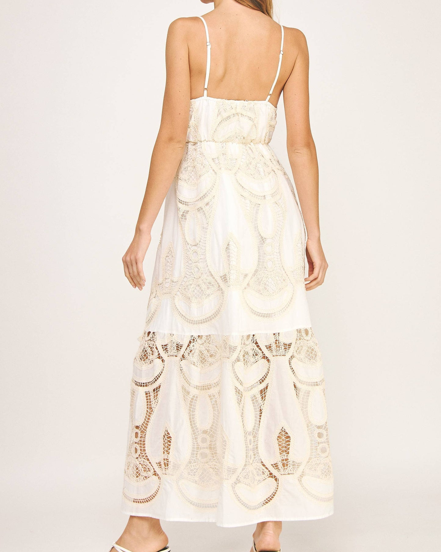 Crochet Lace Maxi Dress