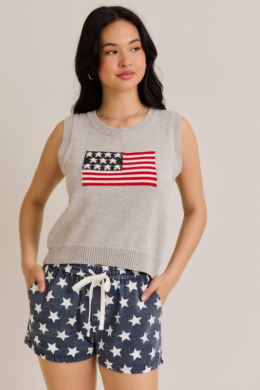 Flag Sleeveless Sweater