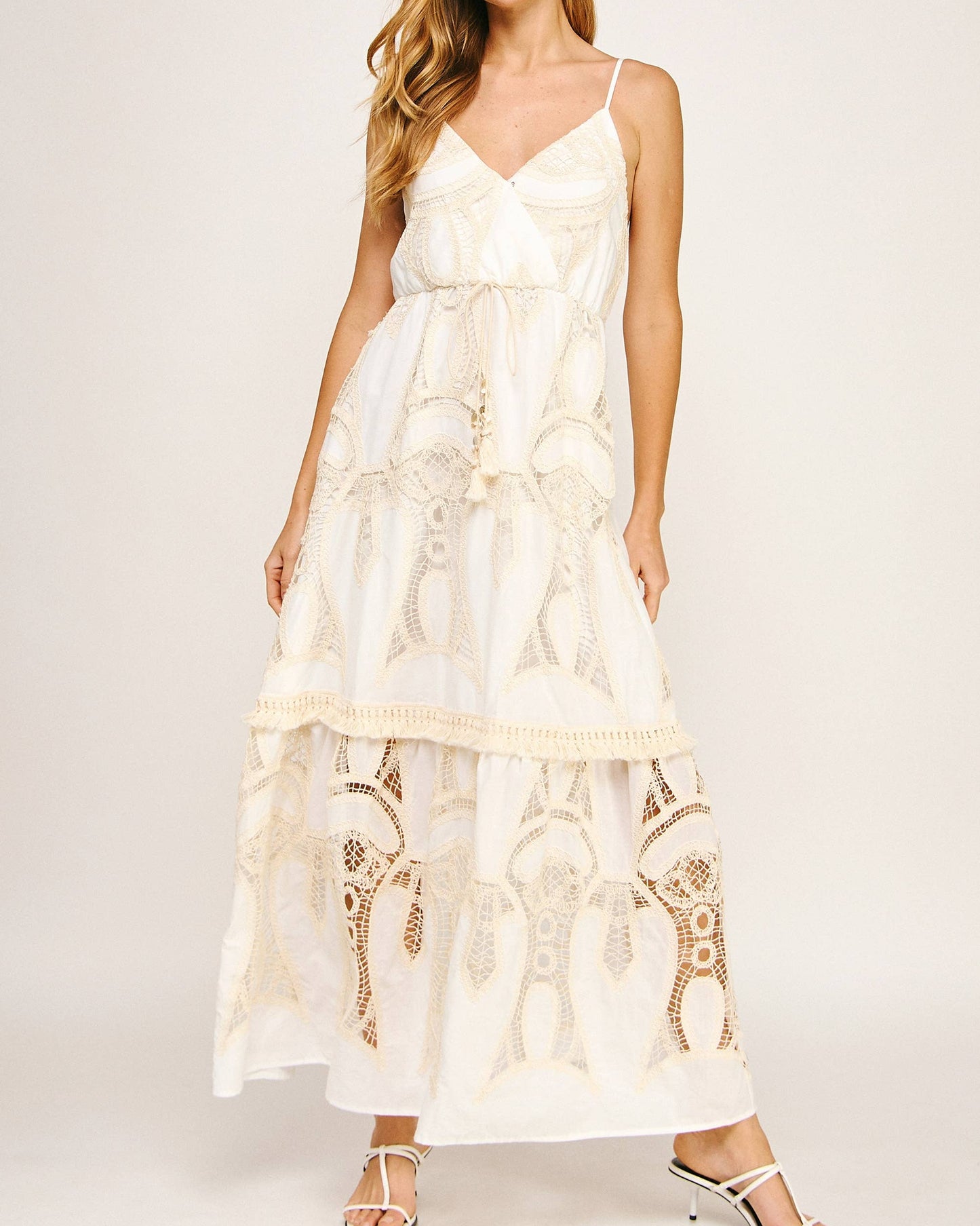 Crochet Lace Maxi Dress
