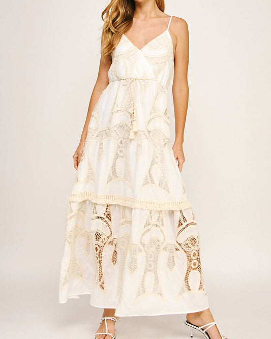 Crochet Lace Maxi Dress