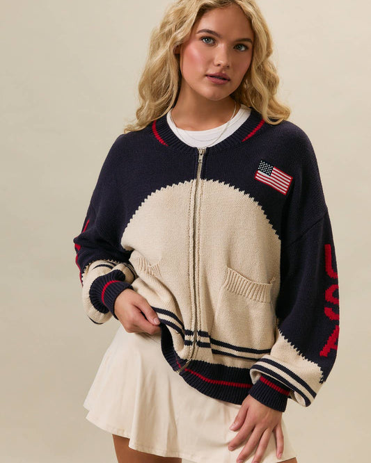 Vintage USA Sweater Jacket