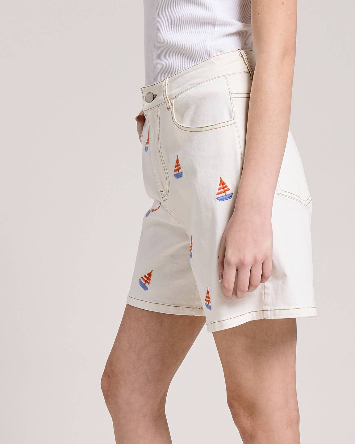 Sailboat Print Shorts