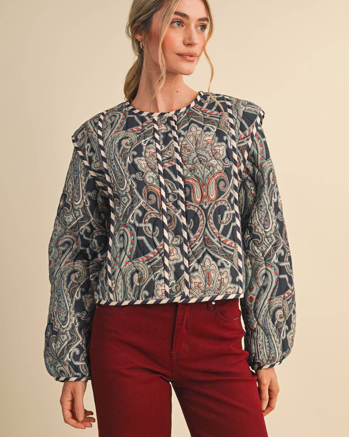 PAISLEY QUILTED JACKET