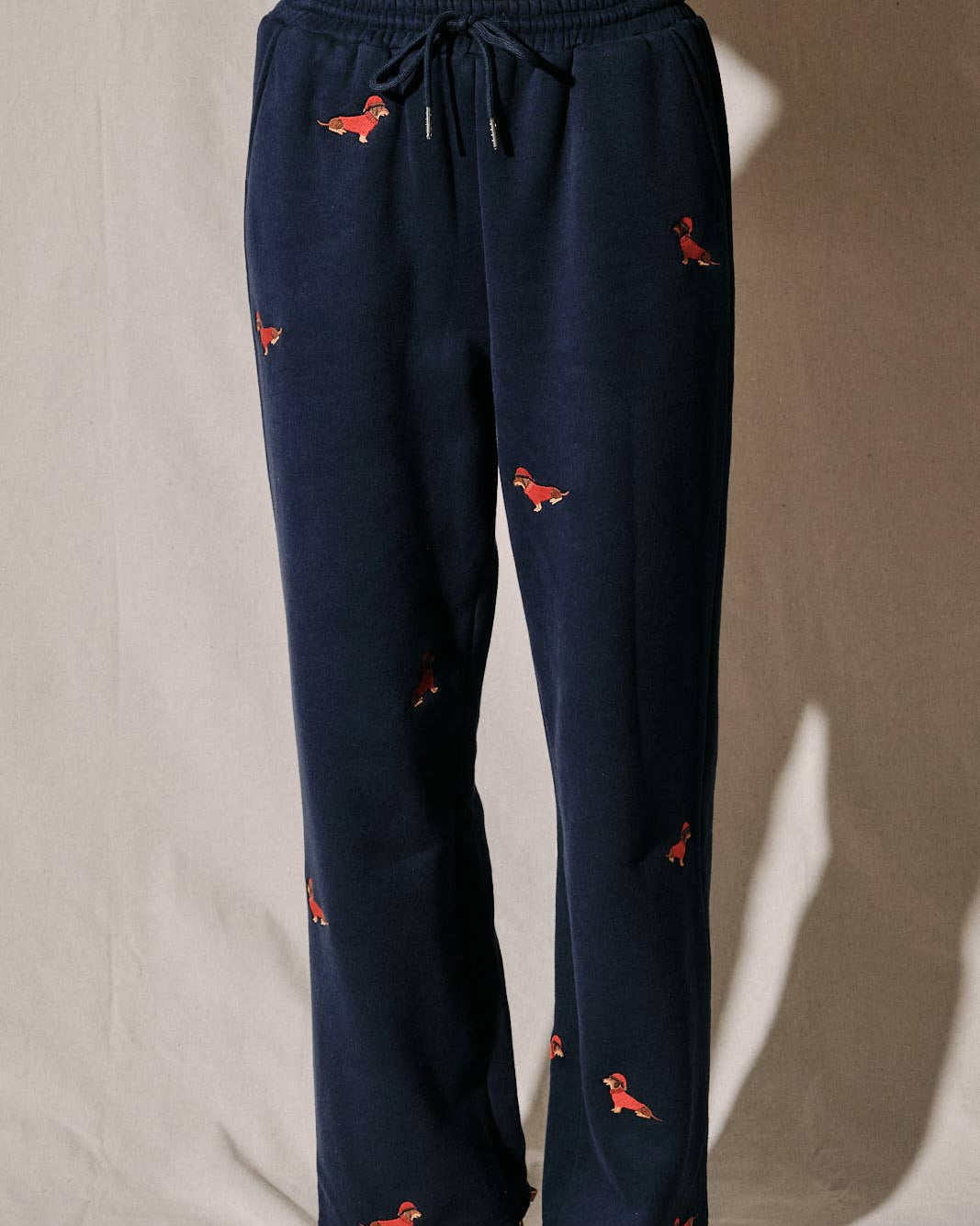 Embroidered Dog Sweatpants