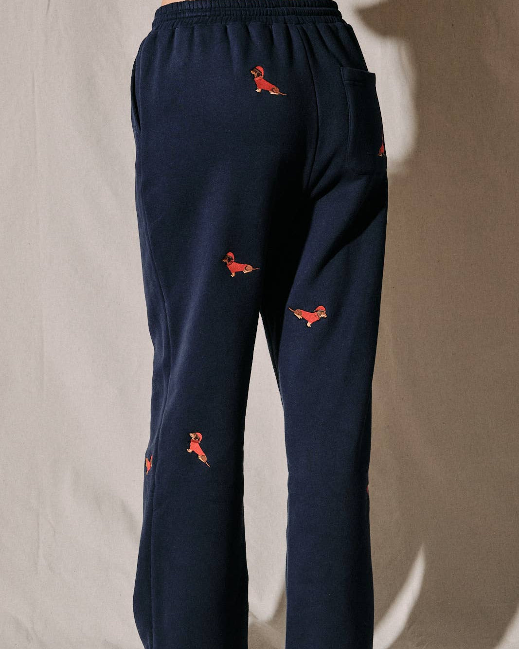 Embroidered Dog Sweatpants