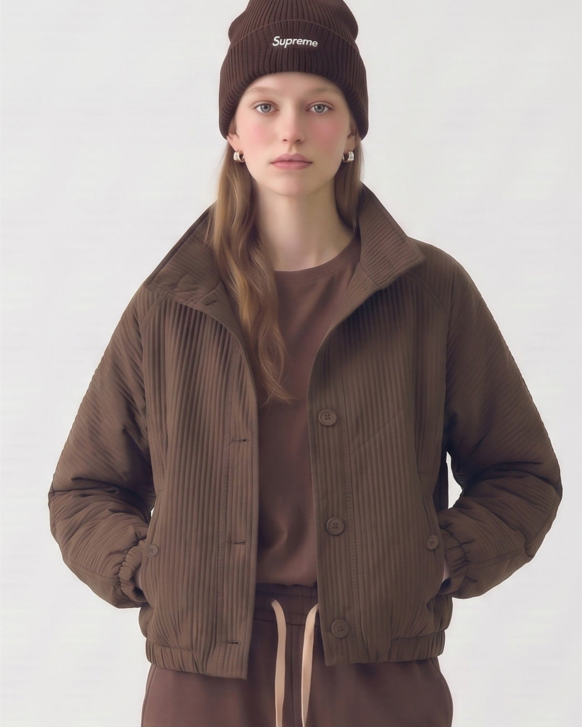 Mini Pleat Cropped Bomber