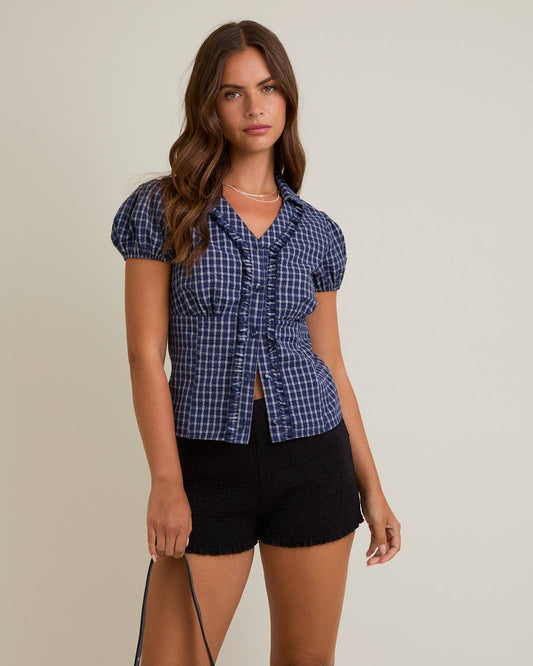 Dolly Plaid Top