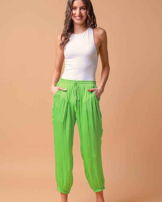 Sofia Satin Joggers