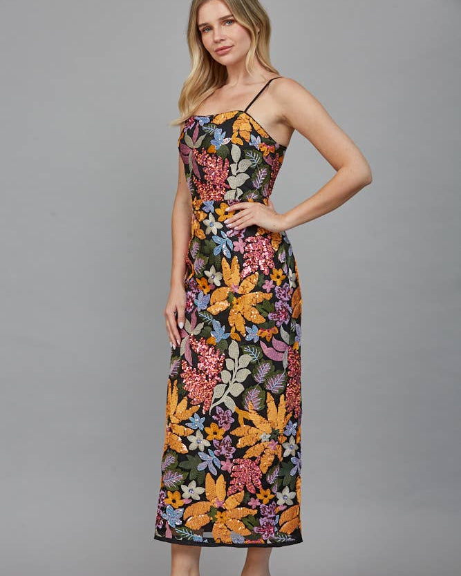 Floral Sequin Dress