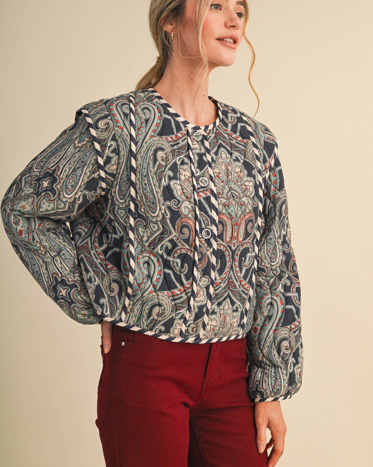 PAISLEY QUILTED JACKET