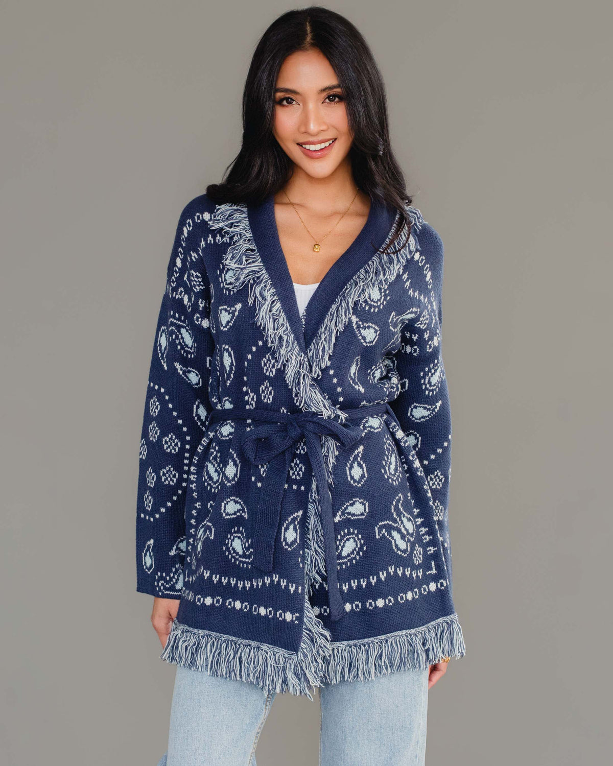 Bandana Fringe Cardigan