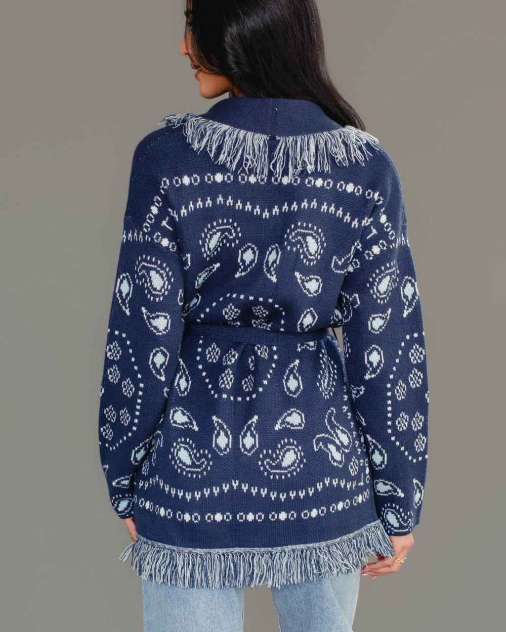 Bandana Fringe Cardigan