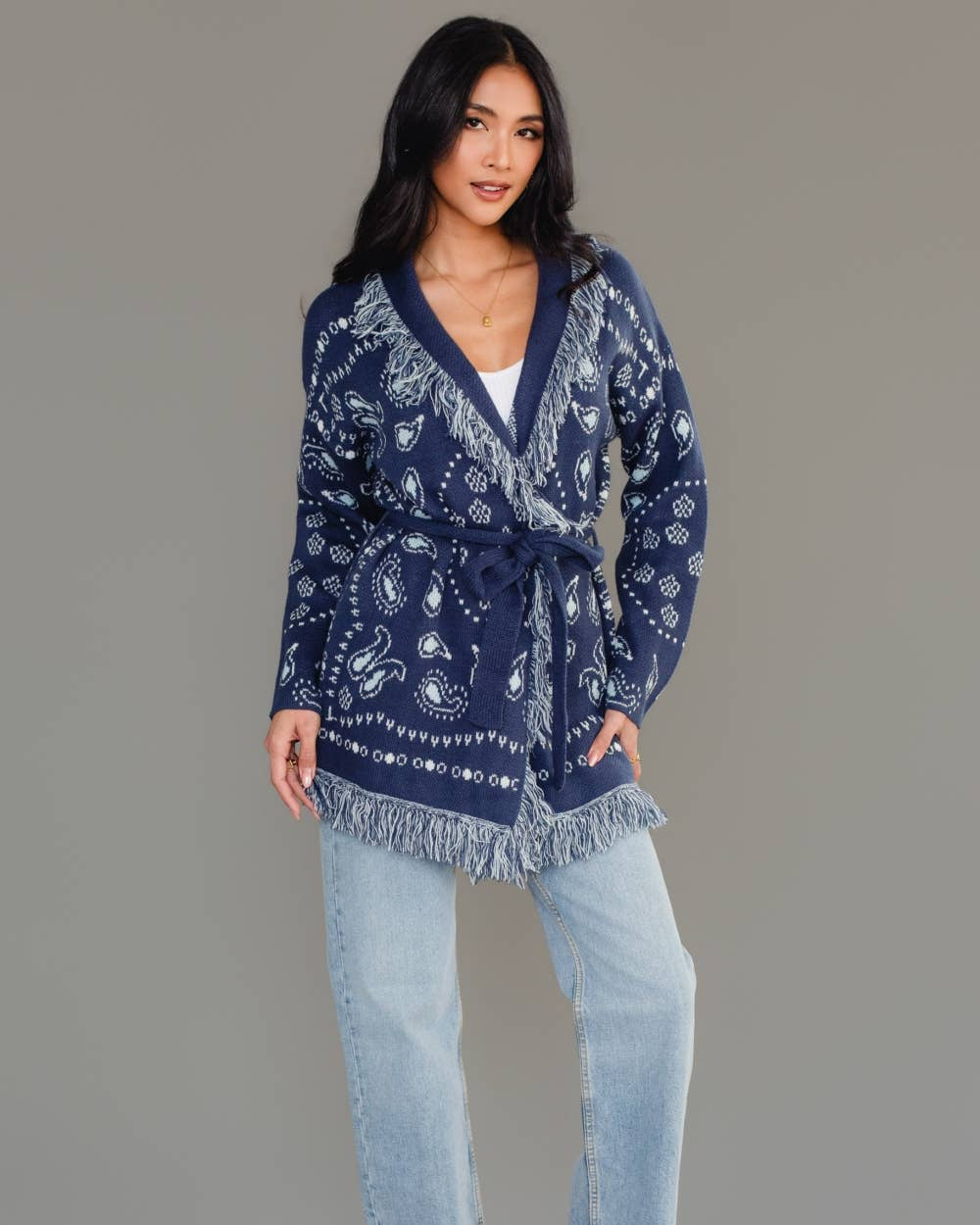 Bandana Fringe Cardigan