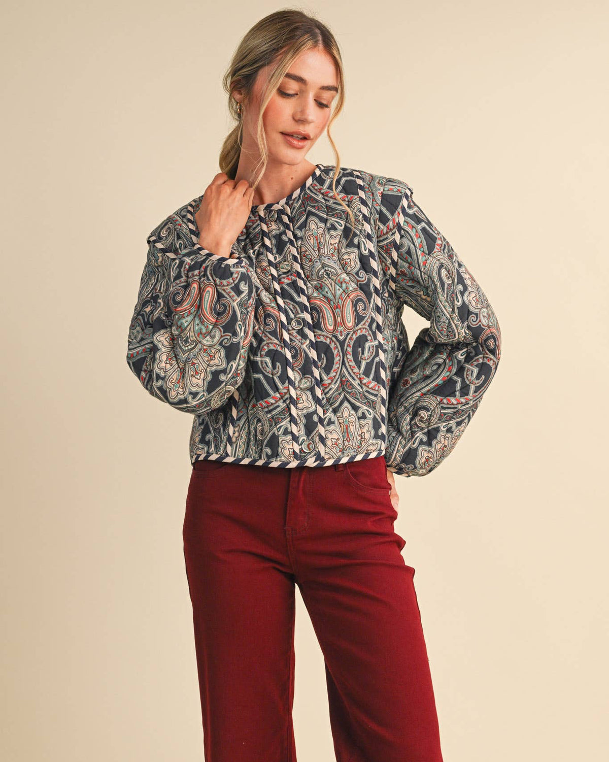 PAISLEY QUILTED JACKET