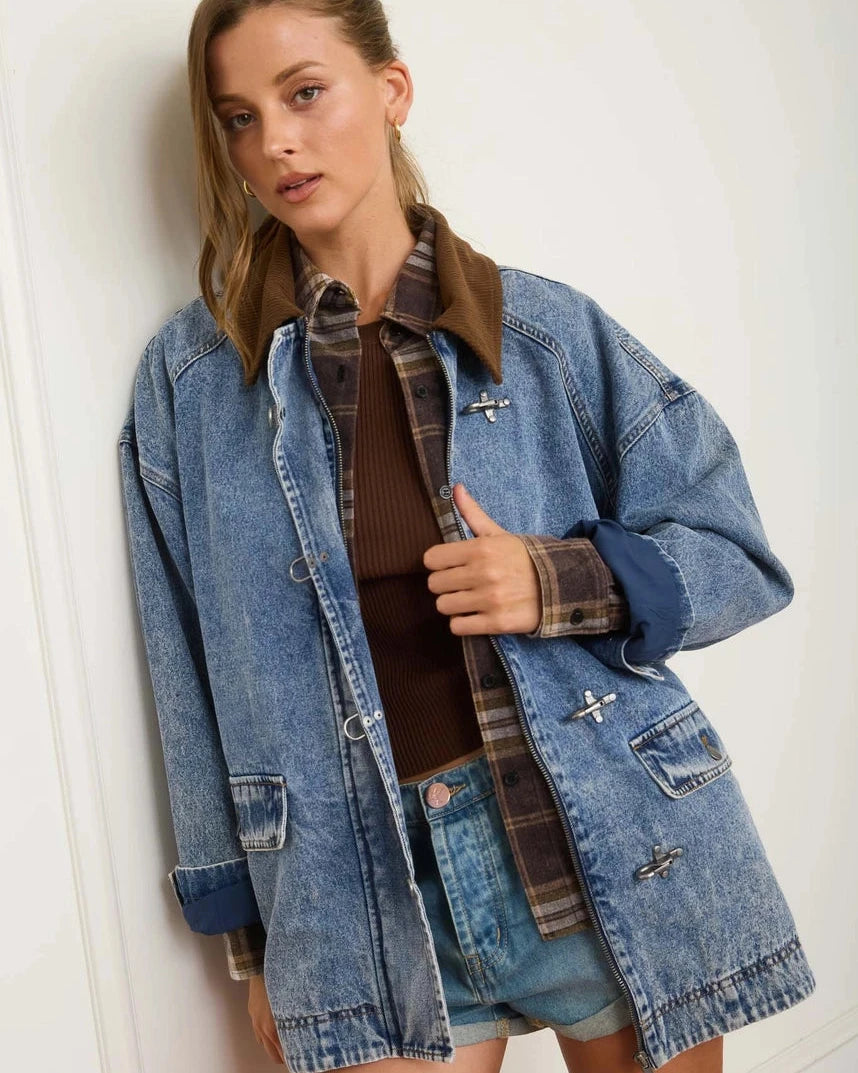 Barn Coat with Latches