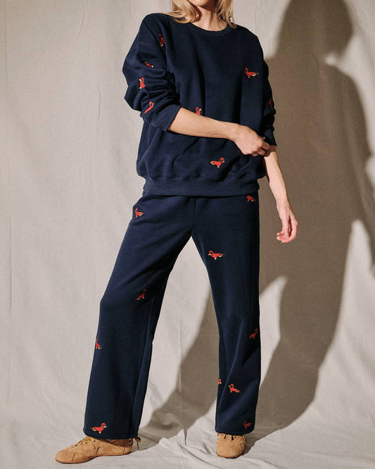 Embroidered Dog Sweatpants