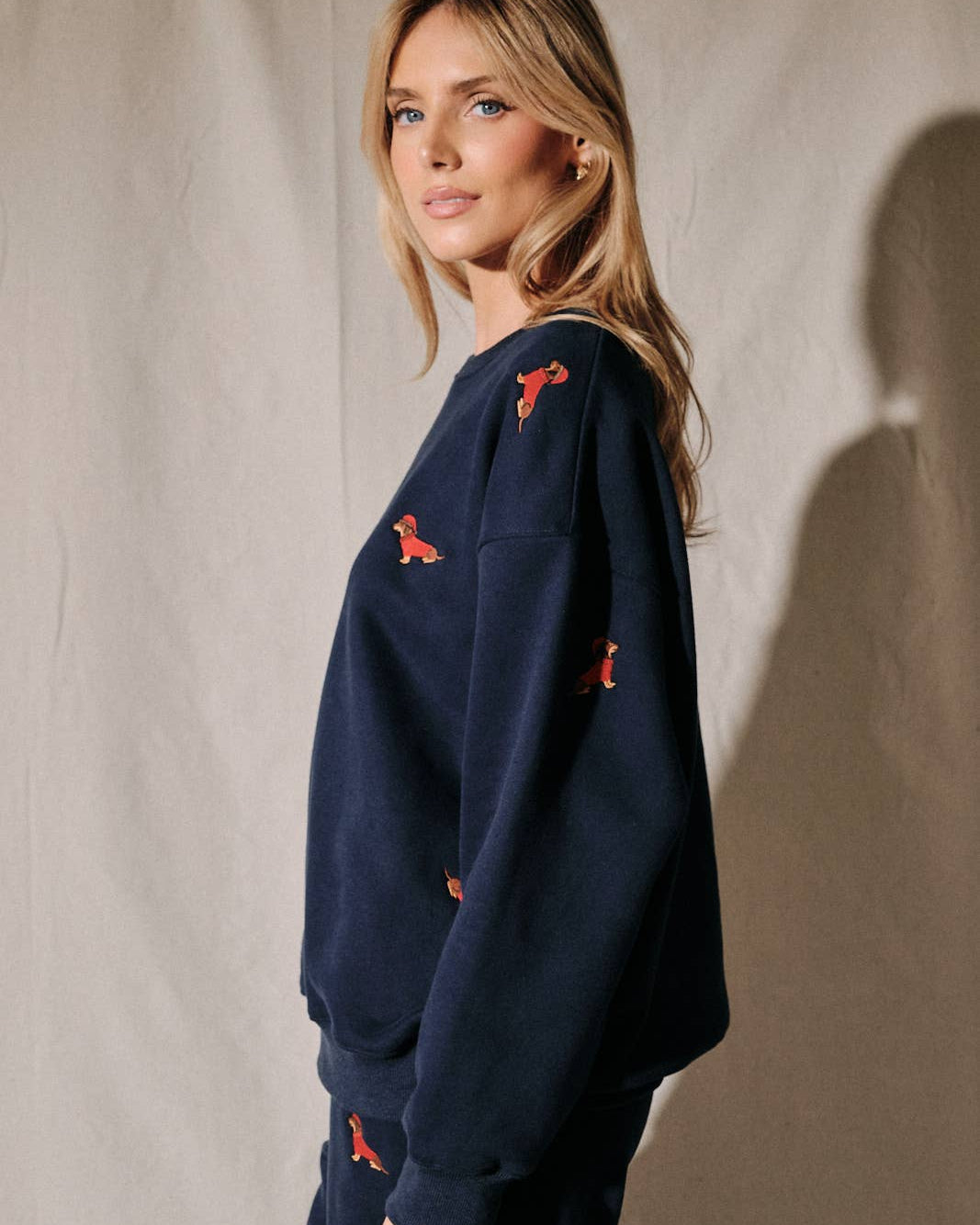 Embroidered Dog Sweatshirt
