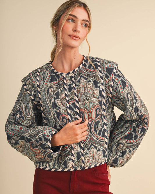 PAISLEY QUILTED JACKET