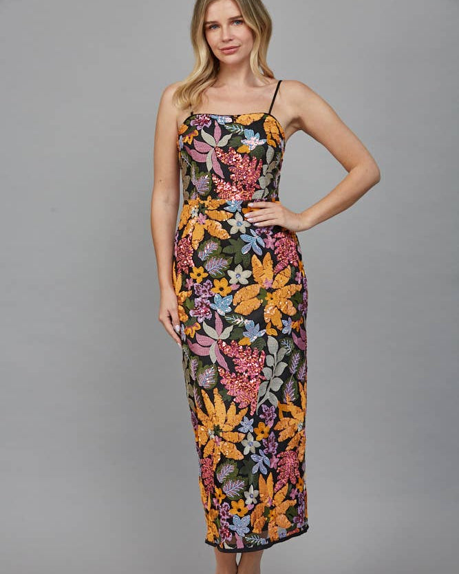 Floral Sequin Dress