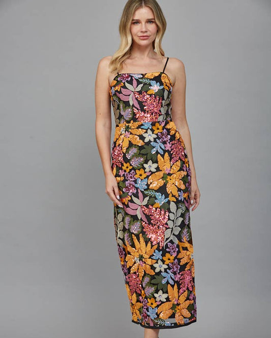 Floral Sequin Dress